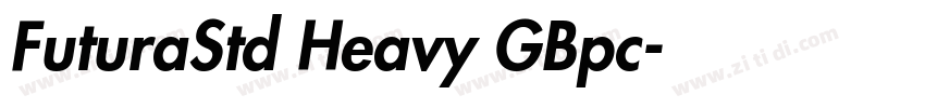 FuturaStd Heavy GBpc字体转换